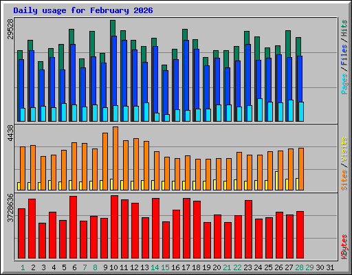 Daily usage for February 2026