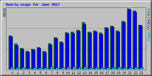 Hourly usage for June 2017