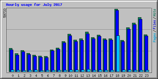 Hourly usage for July 2017