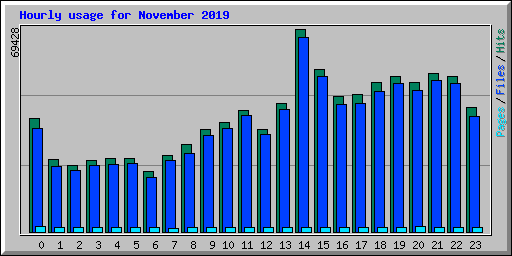 Hourly usage for November 2019