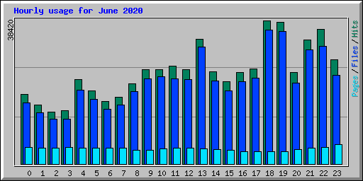 Hourly usage for June 2020