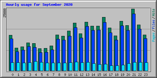 Hourly usage for September 2020