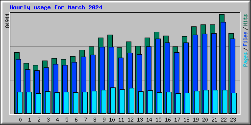 Hourly usage for March 2024