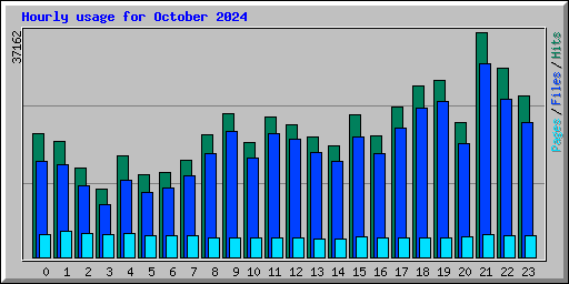 Hourly usage for October 2024