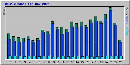 Hourly usage for May 2025