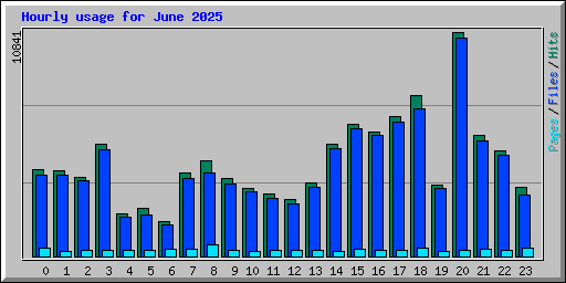 Hourly usage for June 2025