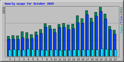 Hourly usage for October 2025