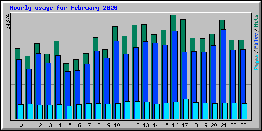 Hourly usage for February 2026